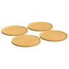 Pizza Plates 4 pcs Ø12.6"x0.6" Bamboo