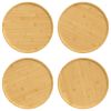 Pizza Plates 4 pcs Ø12.6"x0.6" Bamboo