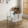 110CM Clear Color Dining Table Set (This product will be split into two packages) (replace 64512970)