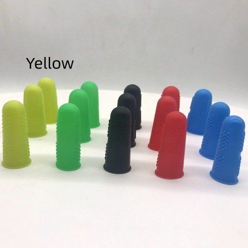 Silicone Finger Stall Anti-scald Non-slip High Temperature Resistant Fingertip Protective Cover With Particles Three Yards Food Grade